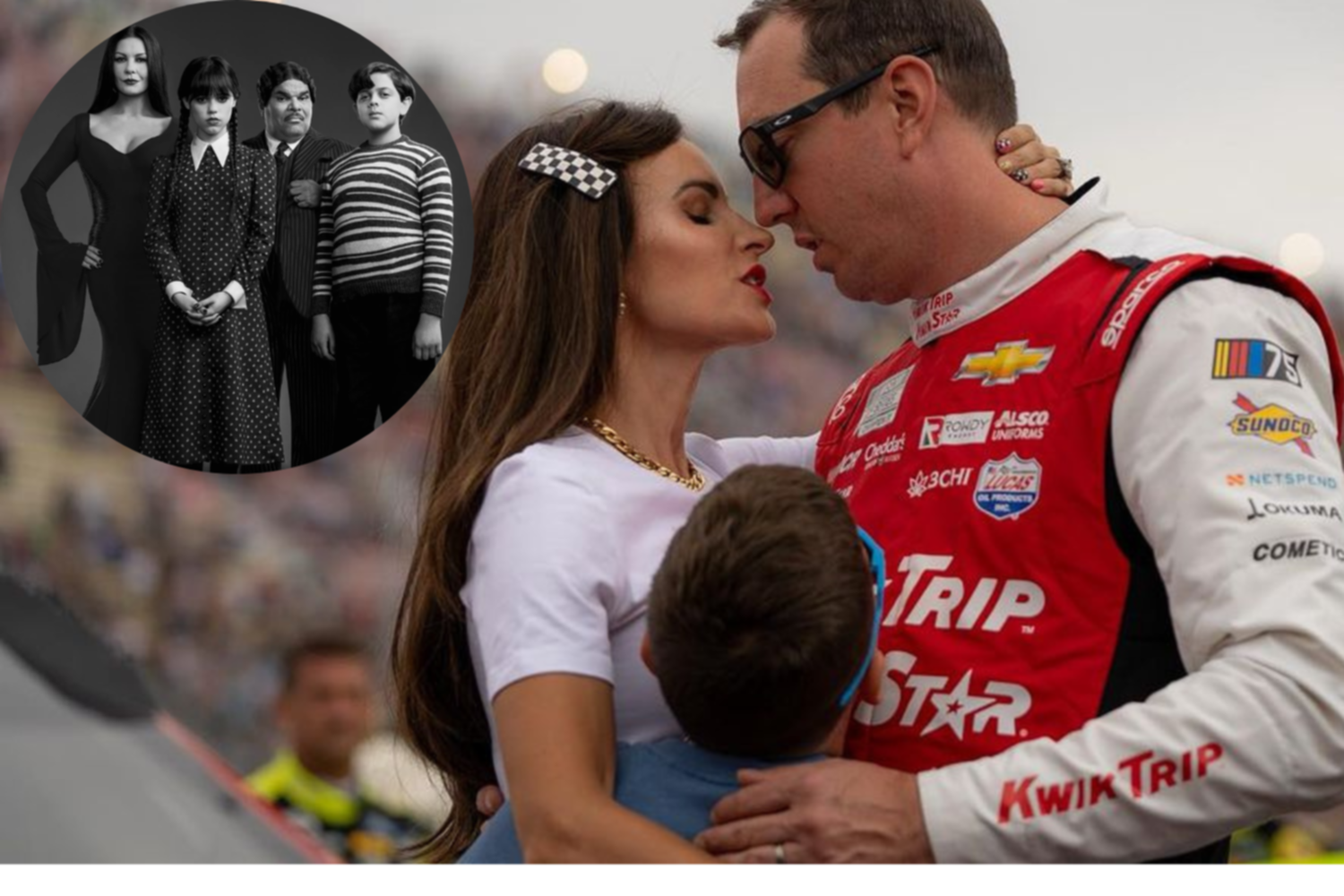 La leyenda de NASCAR Kyle Busch se disfraza para Halloween con su familia