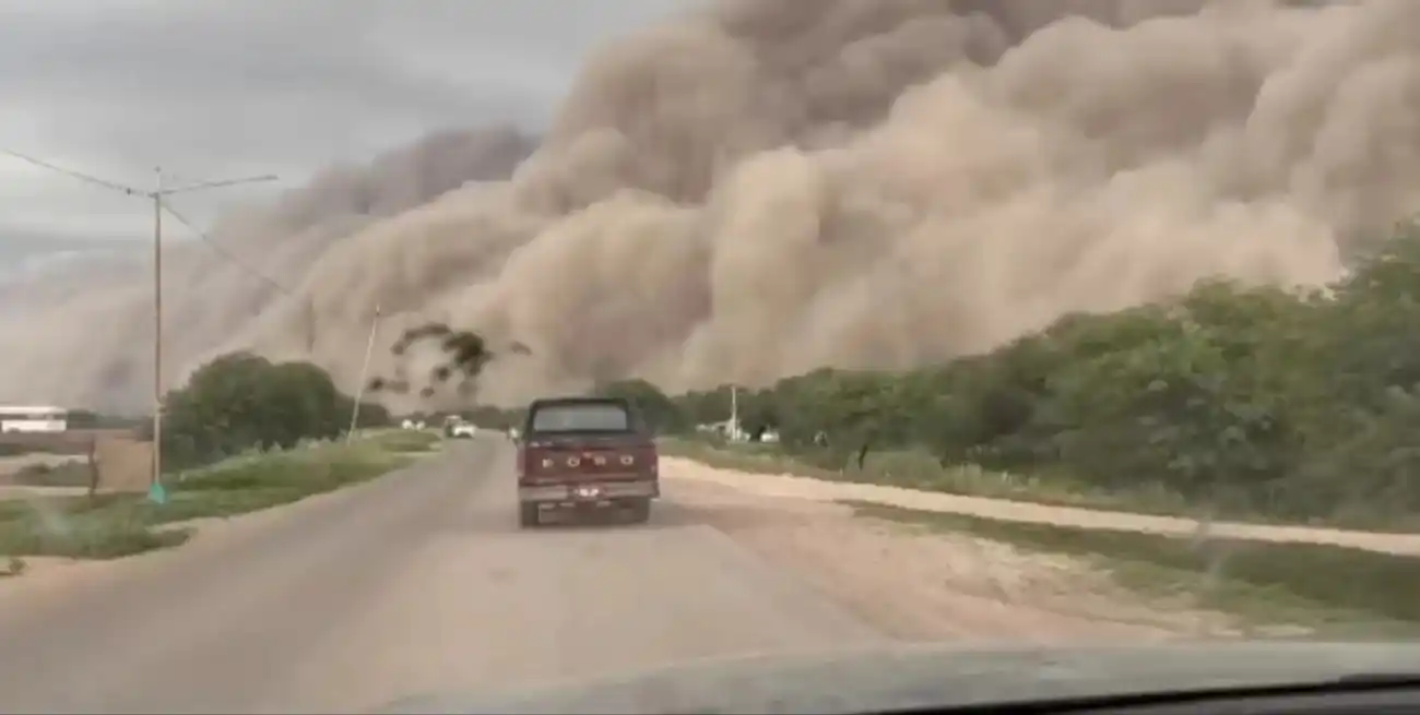 La tormenta de este miércoles en Santiago del Estero.