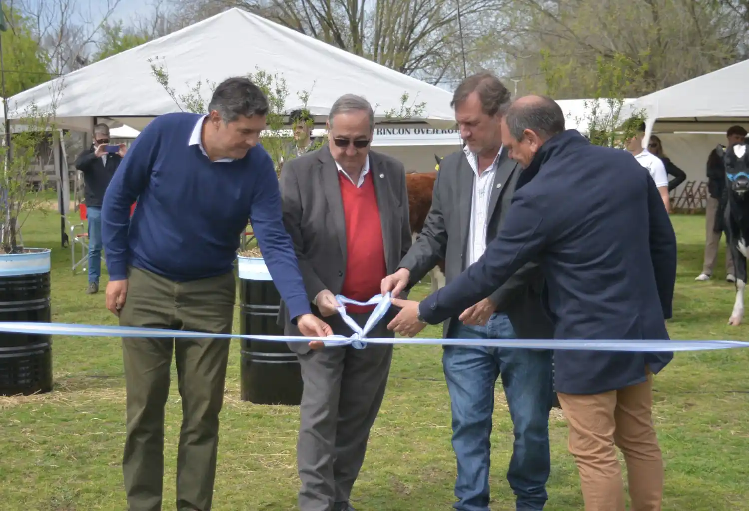 Usandizaga, Lunghi, Meli y Berlari inauguran la Expotan del Bicentenario.
