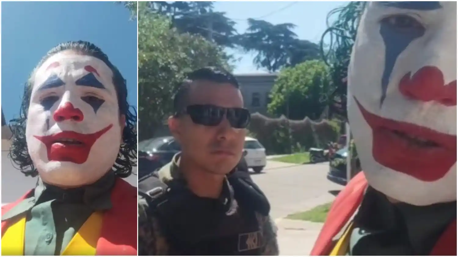 El Joker argentino no pudo votar en El Palomar por llevar el rostro pintado y hubo tensión cuando desafió a un gendarme