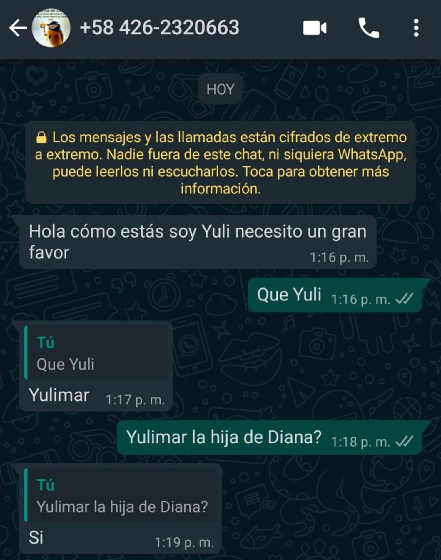 PELE ESE OJO con los estafadores: Ana y María, ahora es Yuli