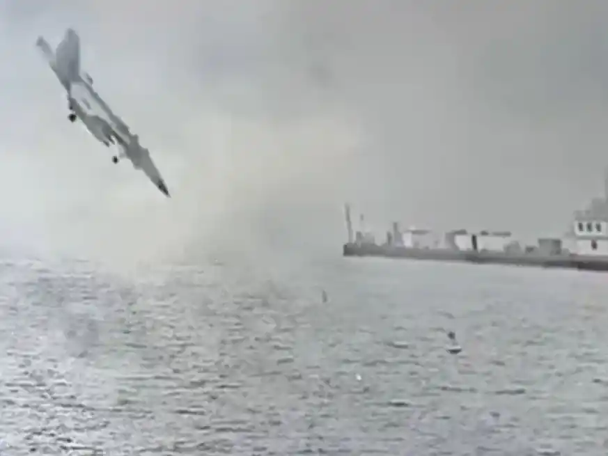 El momento del accidente.