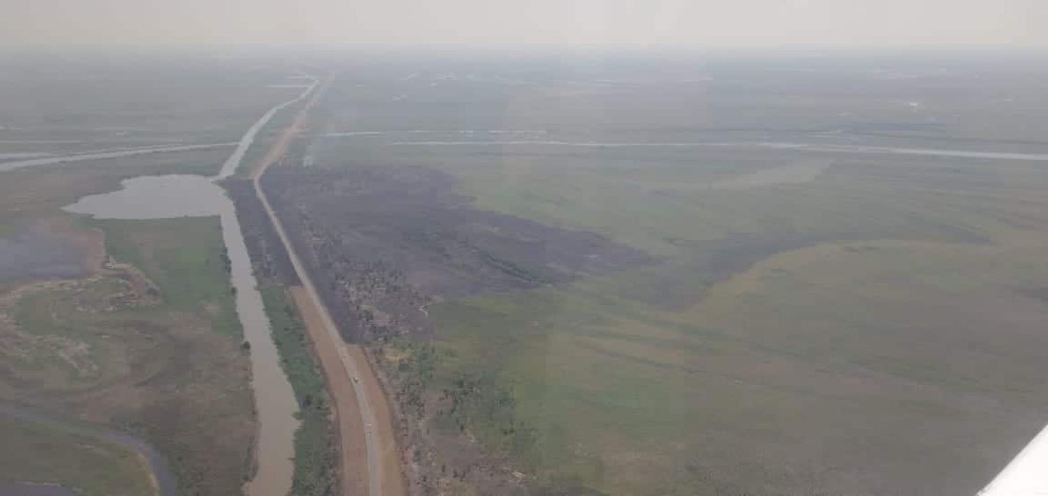 Está controlado el incendio a la vera de la ruta 174 y se monitorea toda la zona del Delta