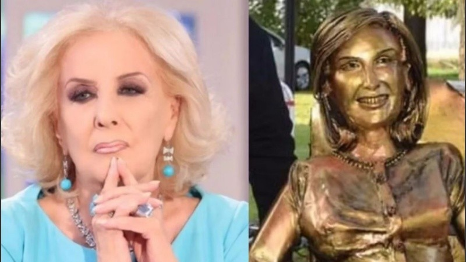 Por pedido de Mirtha Legrand, retiraron su estatua en Villa Cañás