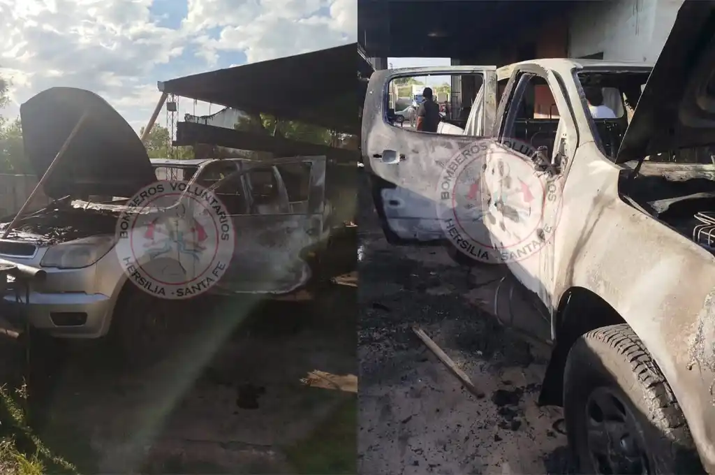 Una camioneta se incendió en un taller mecánico en una localidad de la región