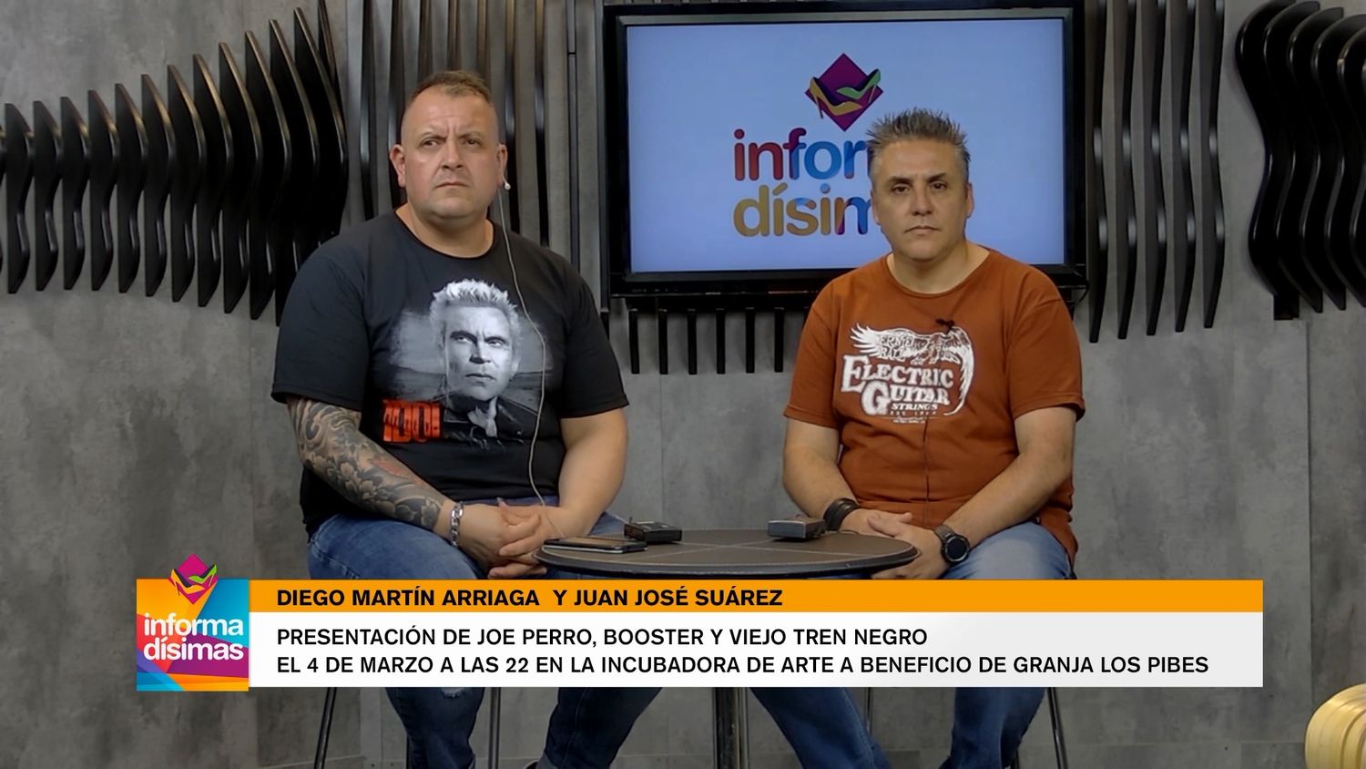 Presentación de Joe Perro, Booster y Viejo Tren Negro el 4 de marzo a beneficio de Granja Los Pibes