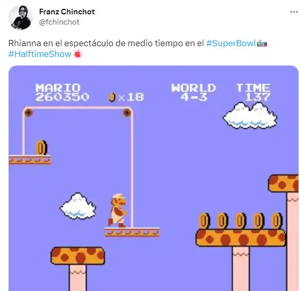 Emularon la salida de Rihanna al escenario. Foto Twitter