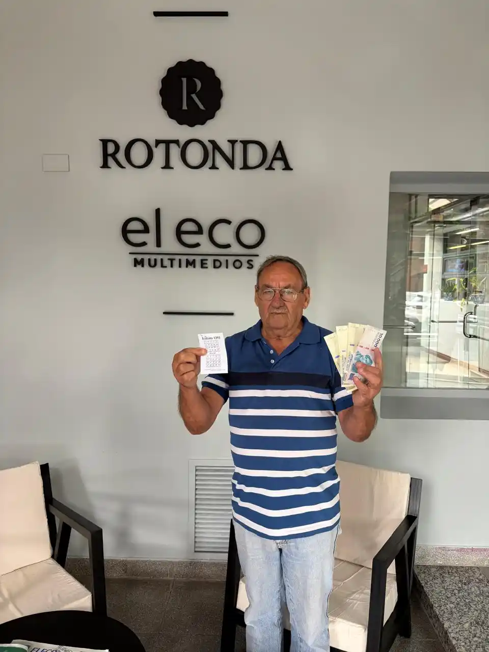Nicolás Sosa, ganador del Eco Loto.
