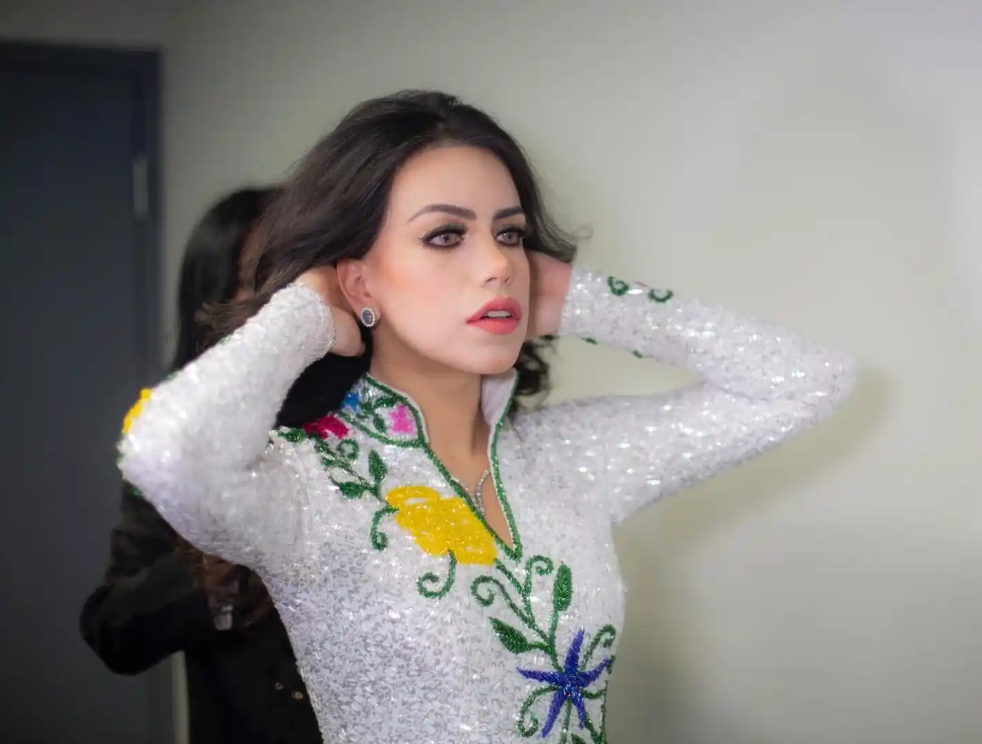 Auroridades aseguraron el mantel con mensajes, que la cantante mexicana Yrma Lidya escribió antes de su asesinato