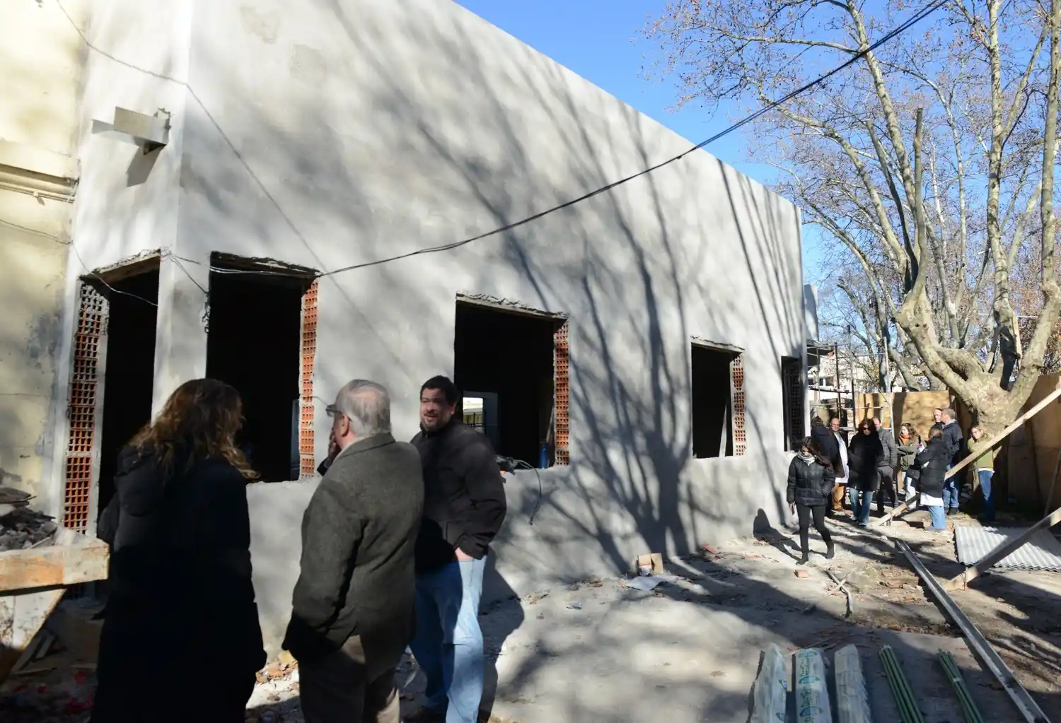 El intendente de Tandil visitó el edificio en construcción ubicado en Uriburu y Paz