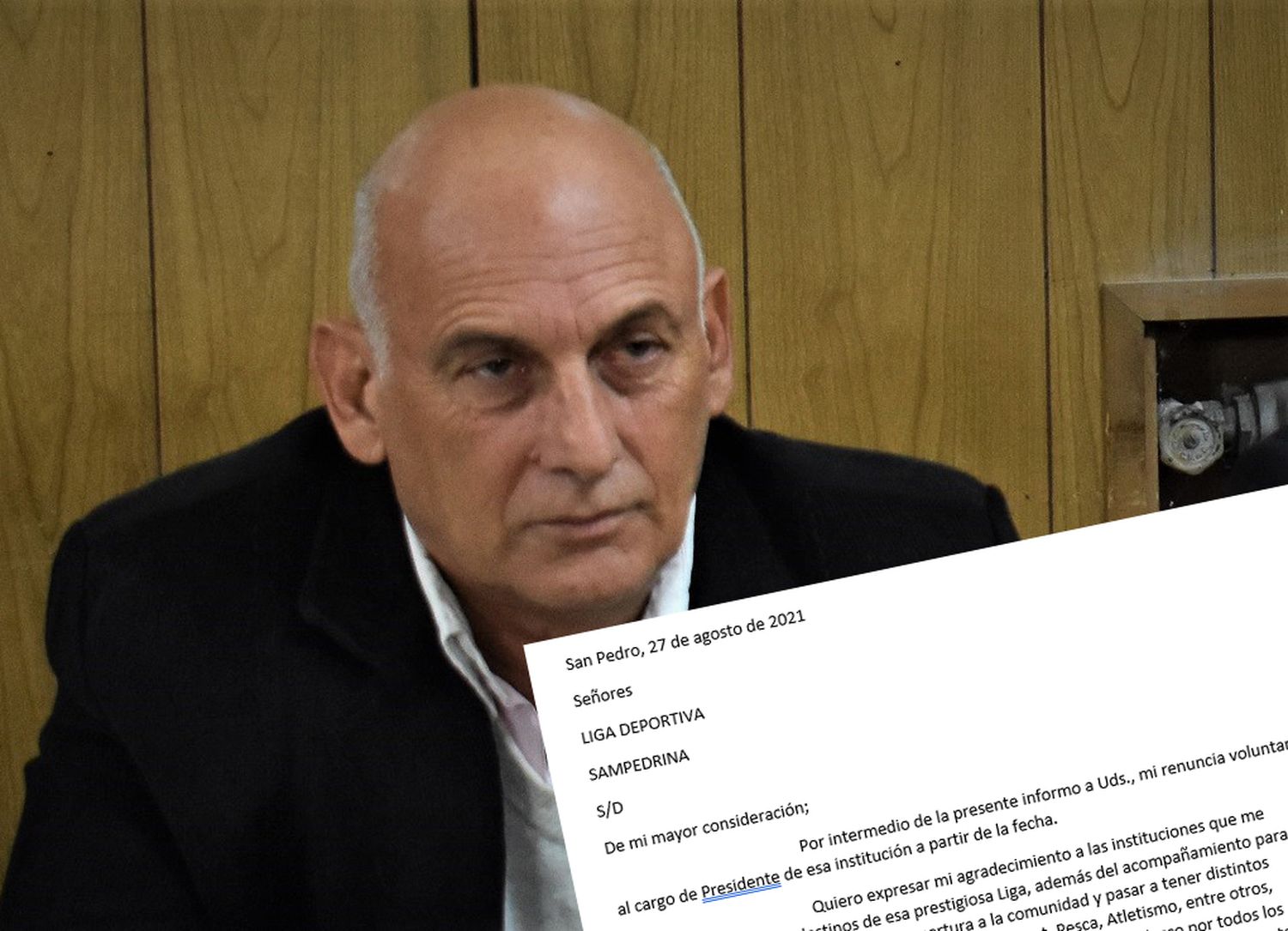 La renuncia de Hugo Cejas a la Liga Sampedrina: “Lamento tener que dejar por razones externas y personales”
