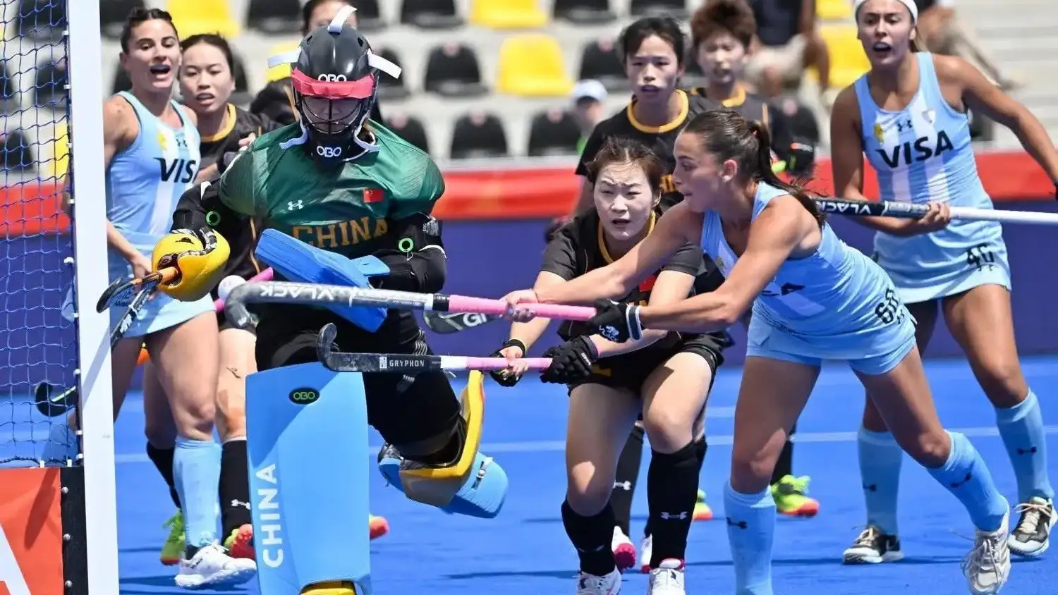 Bruggesser, en acción en el partido anterior frente a China.