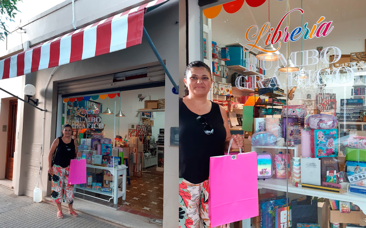 Karina y su premio de Librería Rumbo Gráfico