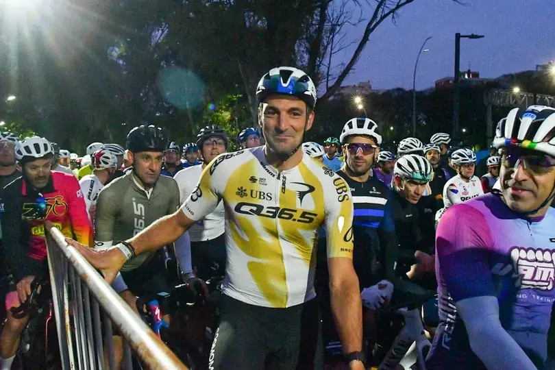 Scaloni compitió en bicicleta tras la fecha FIFA e hizo los 129 kilómetros del Gran Fondo Buenos Aires