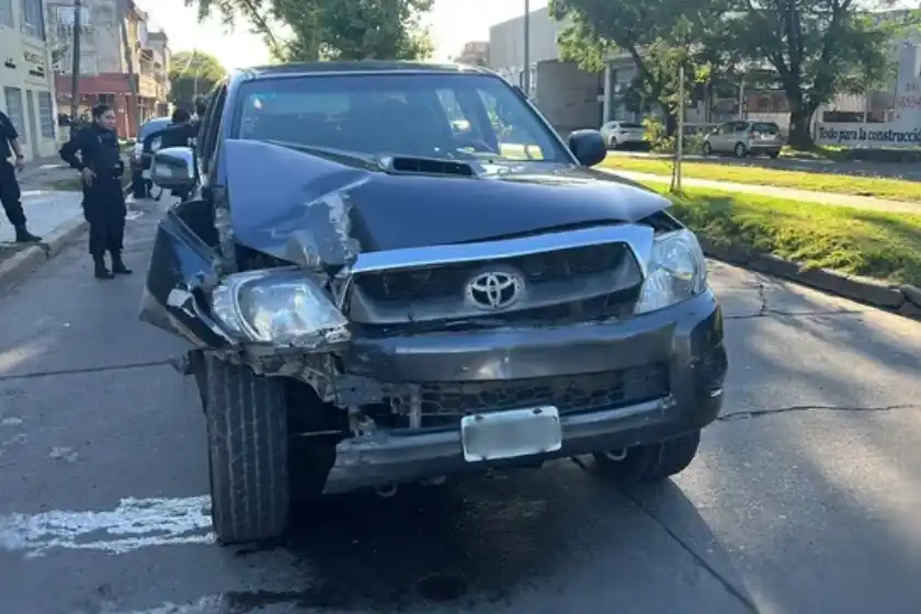 Camioneta siniestrada.