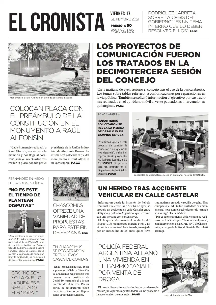 Tapa 17 setiembre 2021