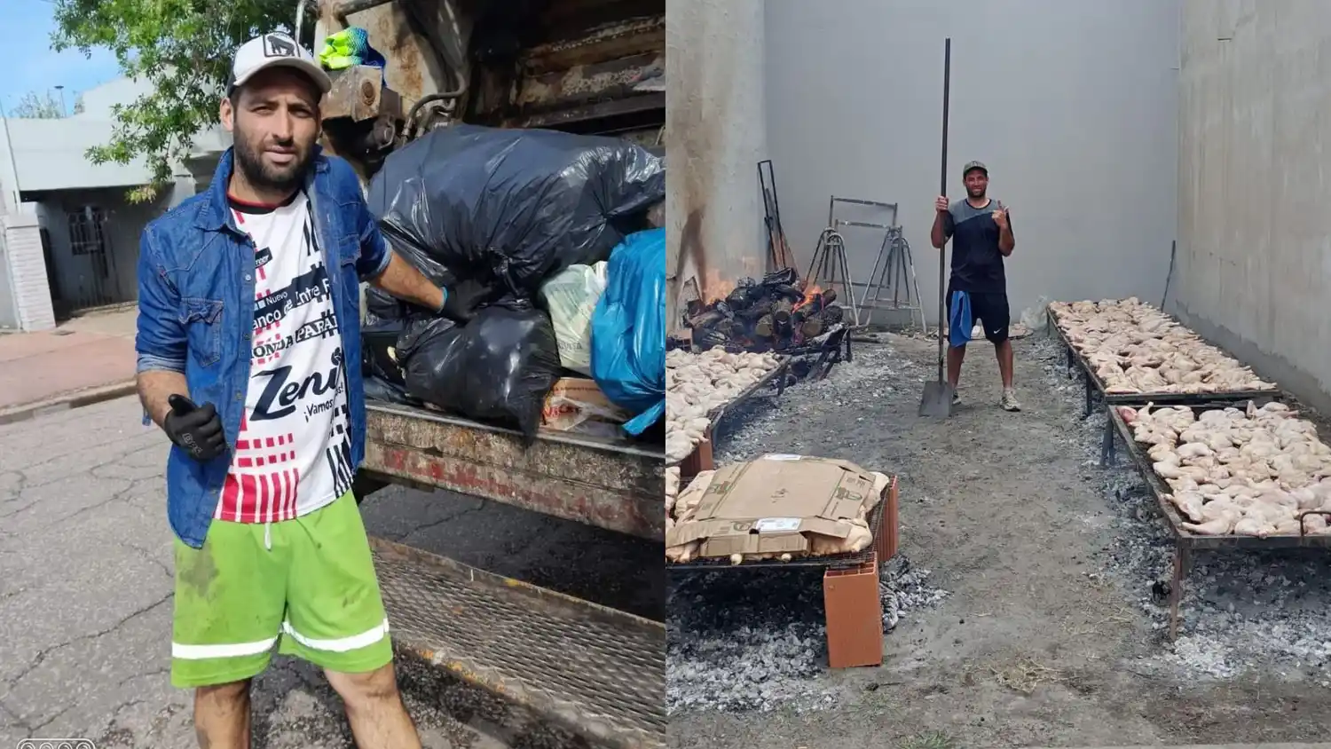 Es recolector de residuos, donó su aguinaldo y en Navidad cocinó 200 pollos para familias humildes de Trenque Lauquen