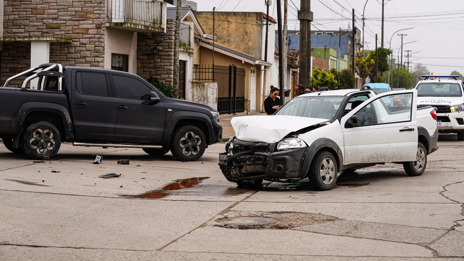 Choque entre dos camionetas en Necochea: no hubo heridos