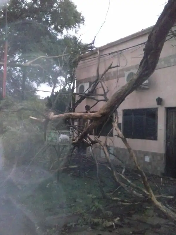 Concepción del Uruguay: granizo, lluvia y hasta la cola de un tornado