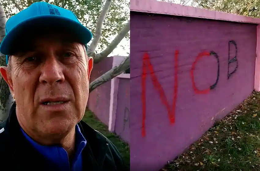 Un concejal que se burló de Newells amaneció con pintadas en su casa