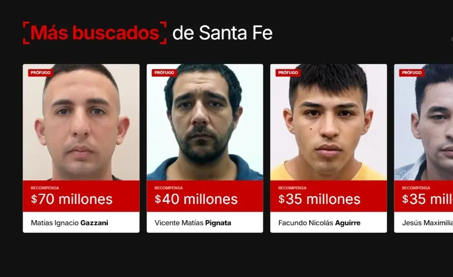 Renovaron la web de los prófugos más buscados de Santa Fe: quiénes son y cuáles son las recompensas
