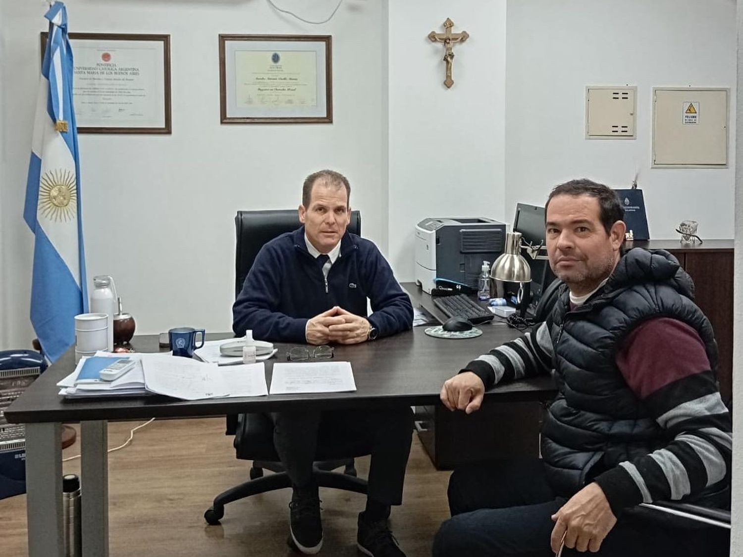 Aurelio Cuello Murúa (izquierda) y Cristian Vincenti .