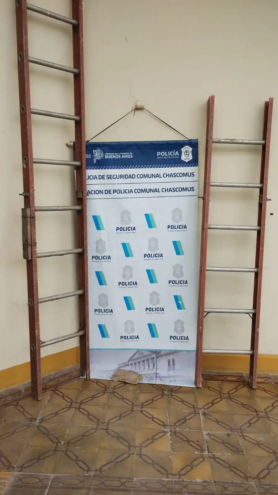 Se recuperó escalera sustraída del club Los Picapiedras