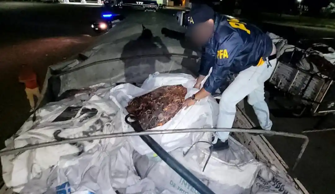La Policía Federal secuestró 49 toneladas de cobre valuadas en 420 millones de pesos