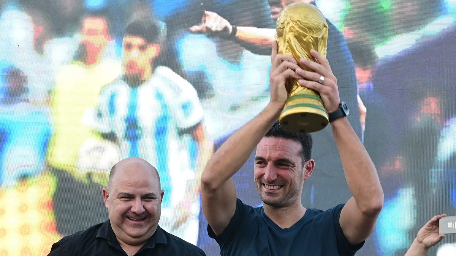 Lionel Scaloni, recibido en diciembre 2022 en su pueblo luego de salir campeón del mundo / Foto: Sebastián Granata.