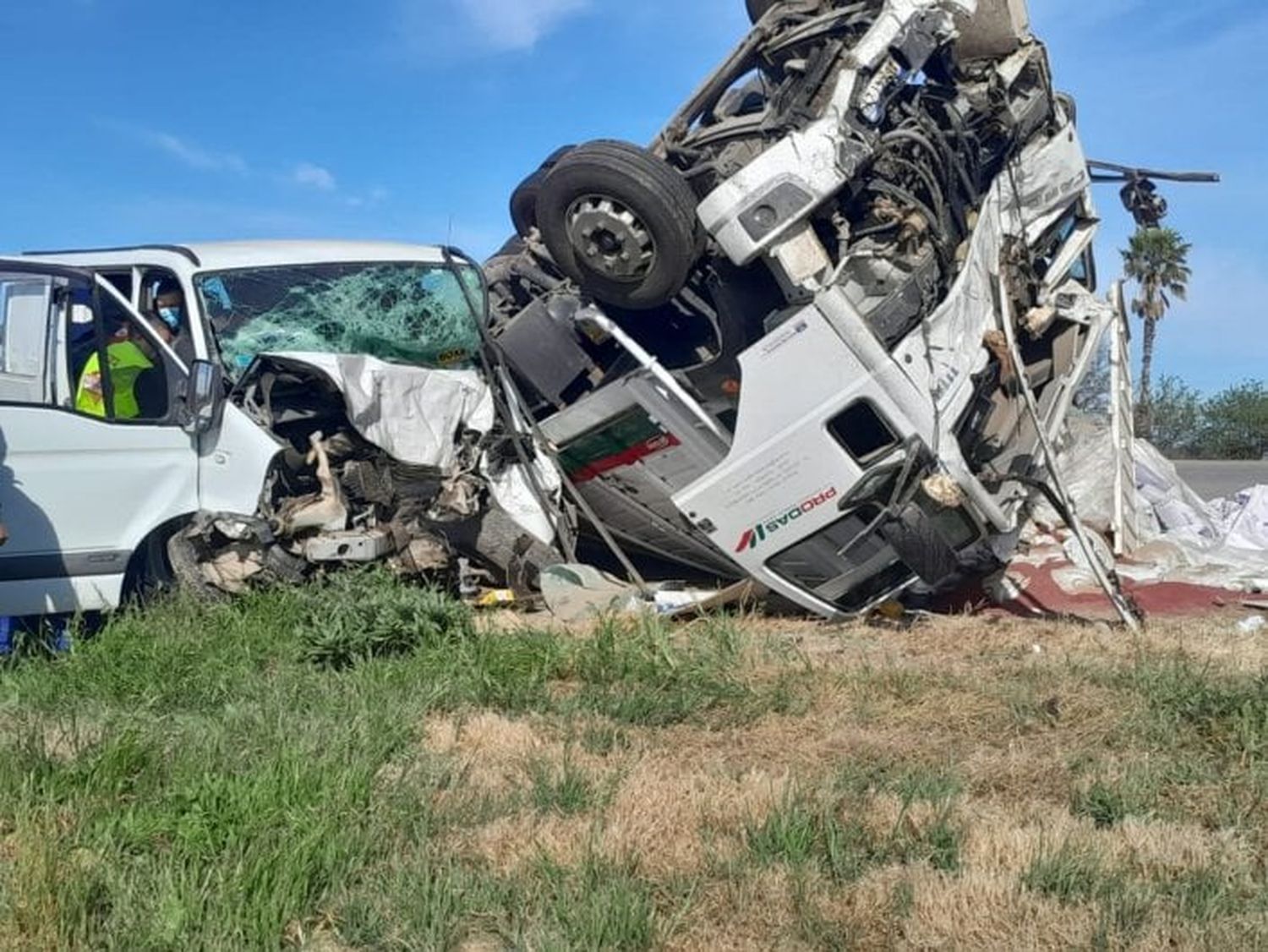 El accidente fatal ocurrió esta mañana en la ruta provincial 1. (Gentiliza Radio Belgrano).