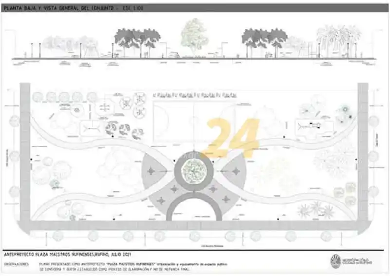 Proyectan las plazas Maestros Rufinenses y José Hernández