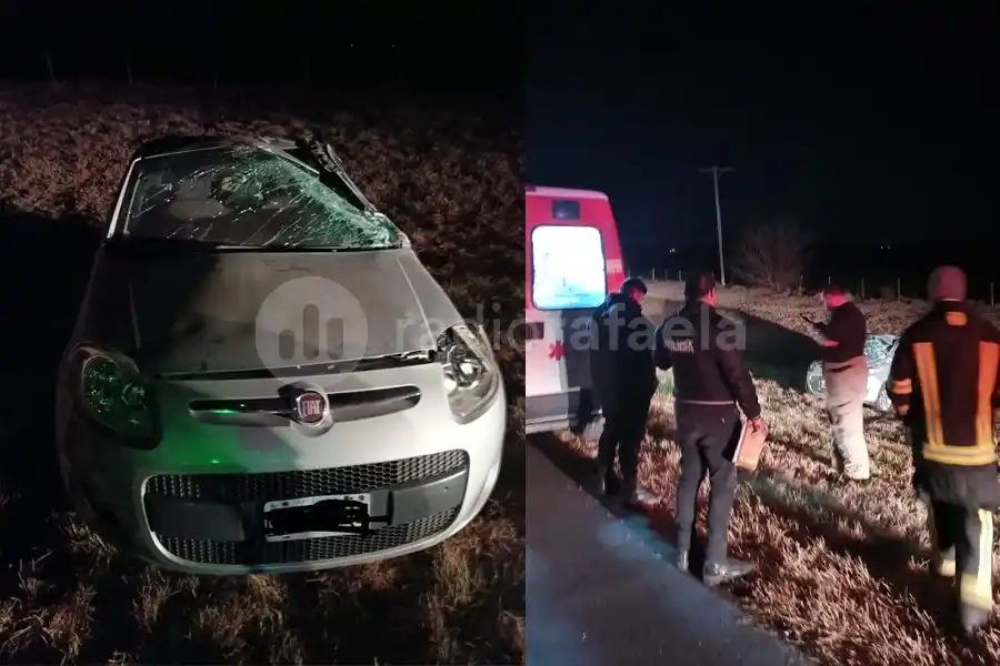 Tremendo vuelco en Autovía 19 con dos personas lesionadas