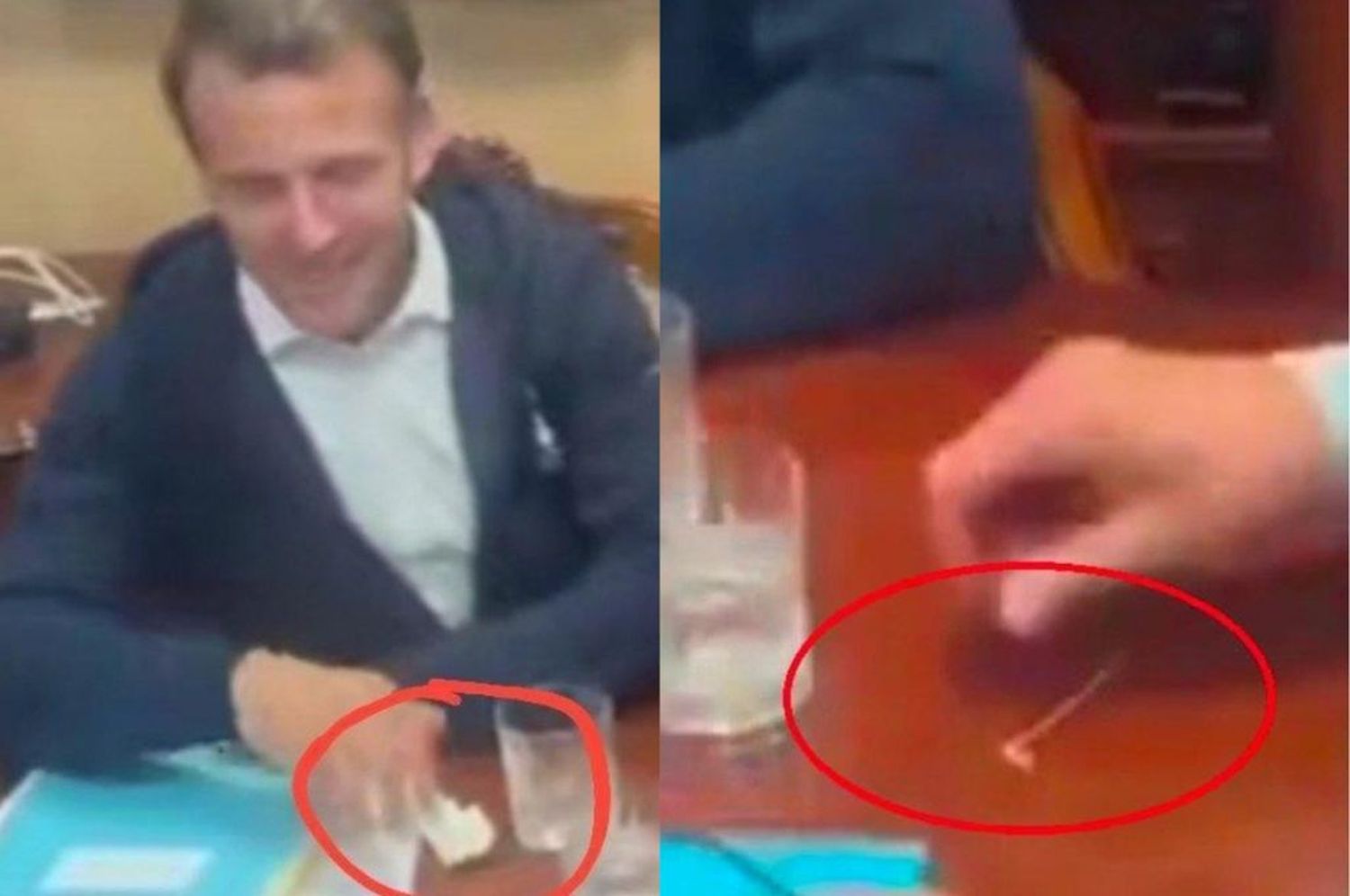 Escándalo viral: acusaron a Macron de esconder cocaína en un tren