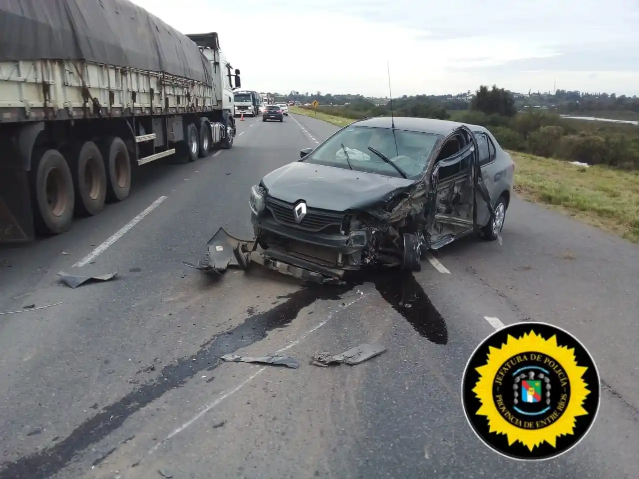 Incidente vial en la Ruta Nacional Nº 174: sin heridos, pero con daños materiales