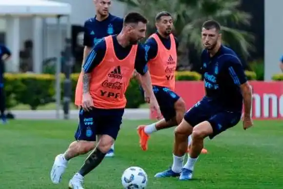Messi entrenó a full con la Selección Argentina