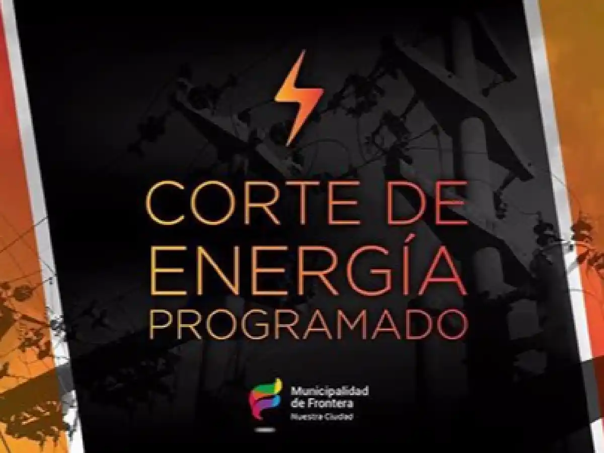 Corte de luz programado para este jueves en Frontera