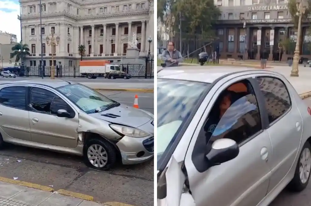 Hecho insólito frente al Congreso de la Nación