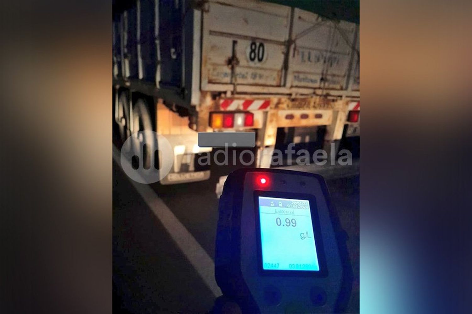 Rafaela: camionero fue frenado en la Ruta 70 y dio positivo de alcoholemia