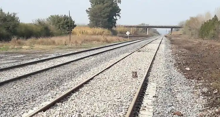 Materiales bajo el puente del ferrocarril