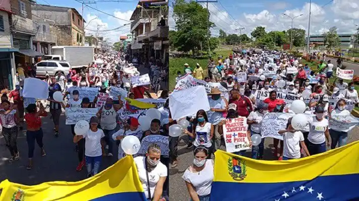 QUIEREN QUE CESE LA VIOLENCIA: habitantes de Barrancas marchan para que retorne la paz