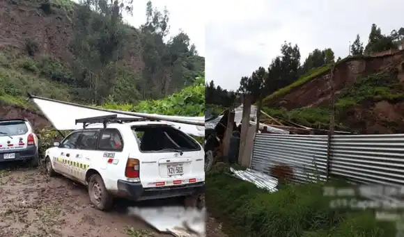 ¡SE SALVARON DE MILAGRO! Deslizamiento de piedras acaba con casa de familia venezolana en Perú