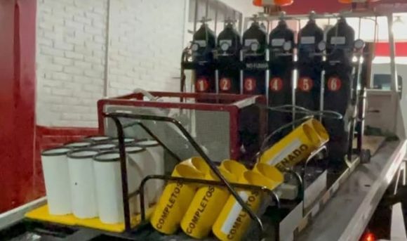 Bomberos Voluntarios: obtuvieron una plataforma de carga de equipos de respiración autónoma