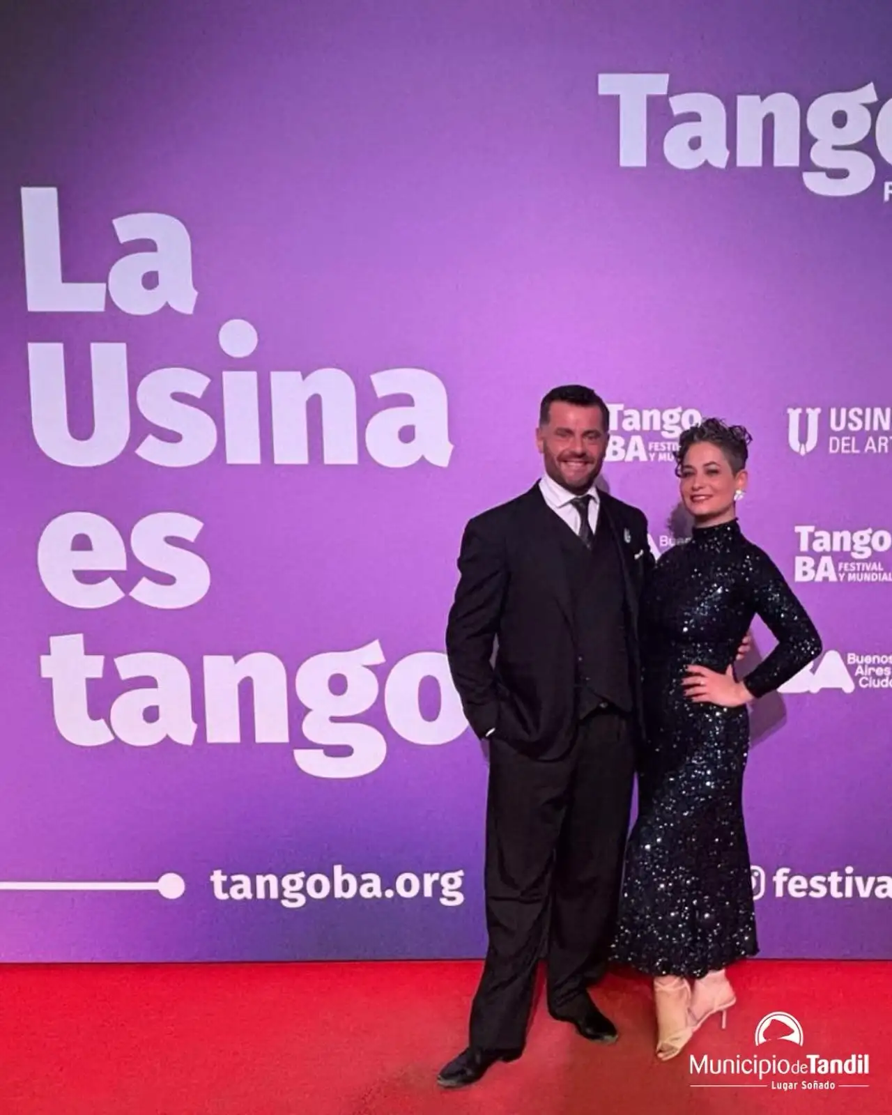Alejandro Lazzaro y Gabriela Gallese en el Festival y Mundial de Tango en Buenos Aires