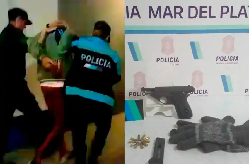 Hallan arma y detienen a dos personas con frondosos antecedentes