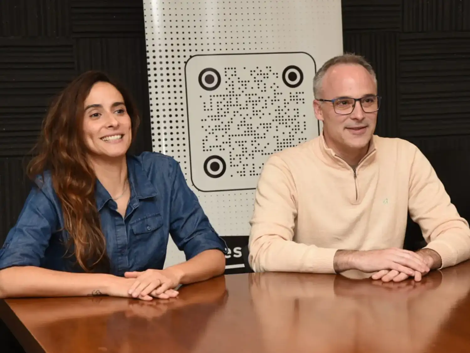 Cintia Scoles, presidenta, y Oscar Nielsen, tesorero, dialogaron con El Eco.