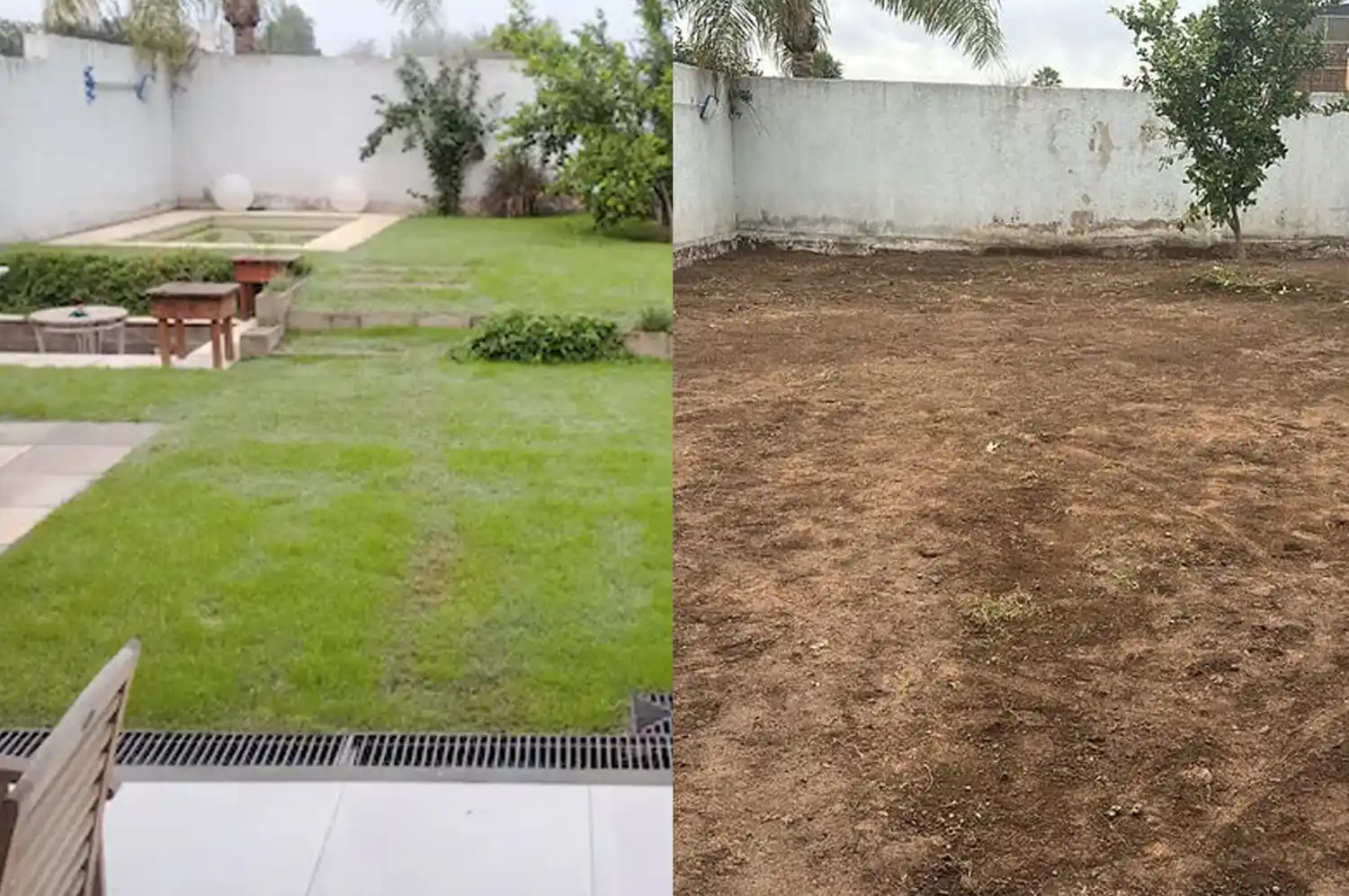 Hizo mejoras en la casa alquilada y, como el dueño no las reconoció, tapó la pileta y se llevó hasta el limonero