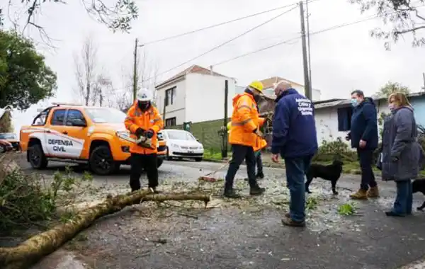 Un intenso trabajo por el temporal en Mar del Plata