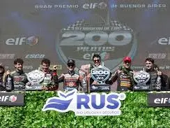 Rodrigo Lugón vence por segunda vez en Clase 3.Lo acompañaron en el podio Vicino y Franetovich.Foto:APAT