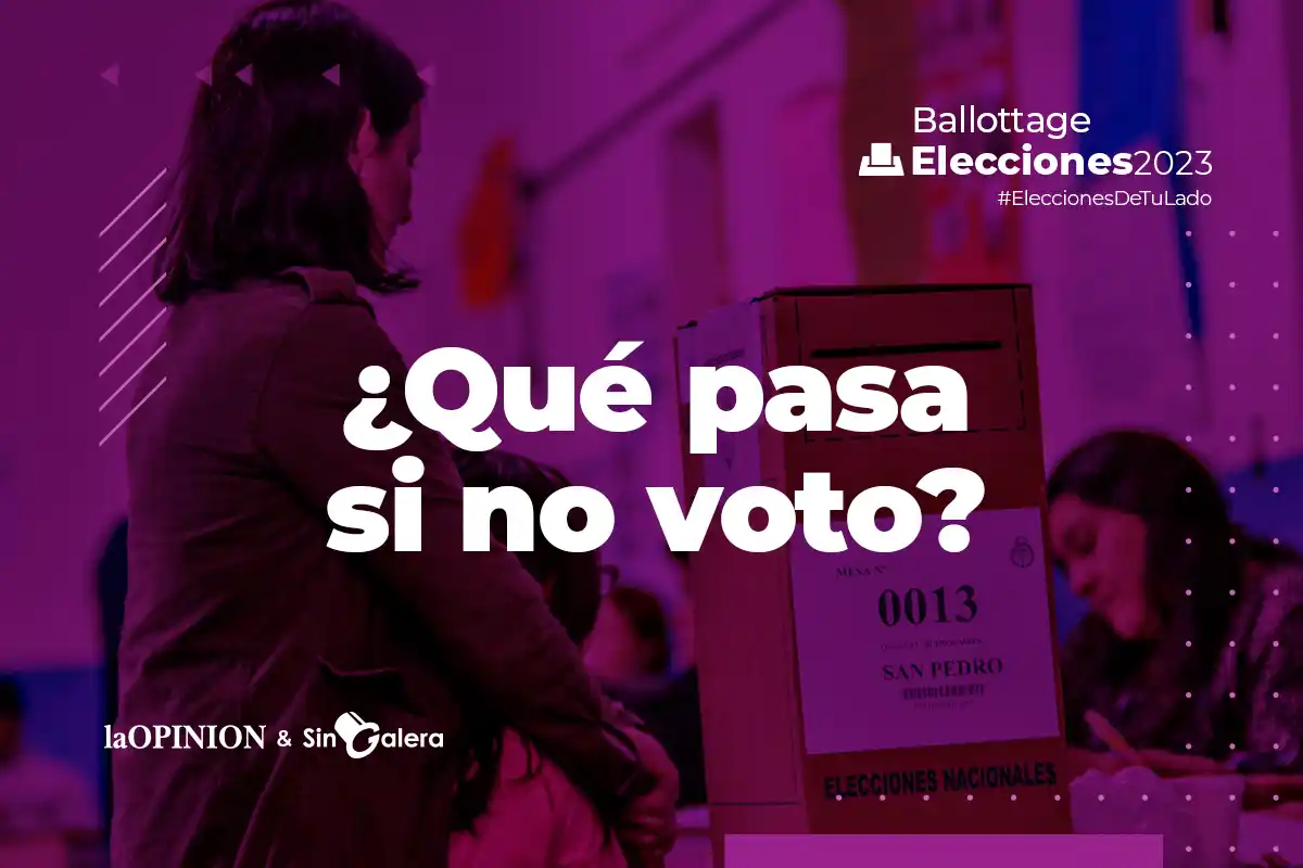 Massa o Milei: qué pasa si no voto o no puedo ir a votar