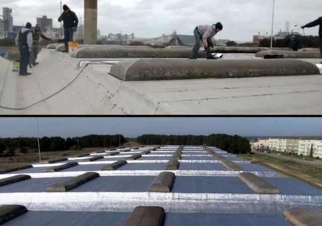 Repararon el techo del Polideportivo de Necochea